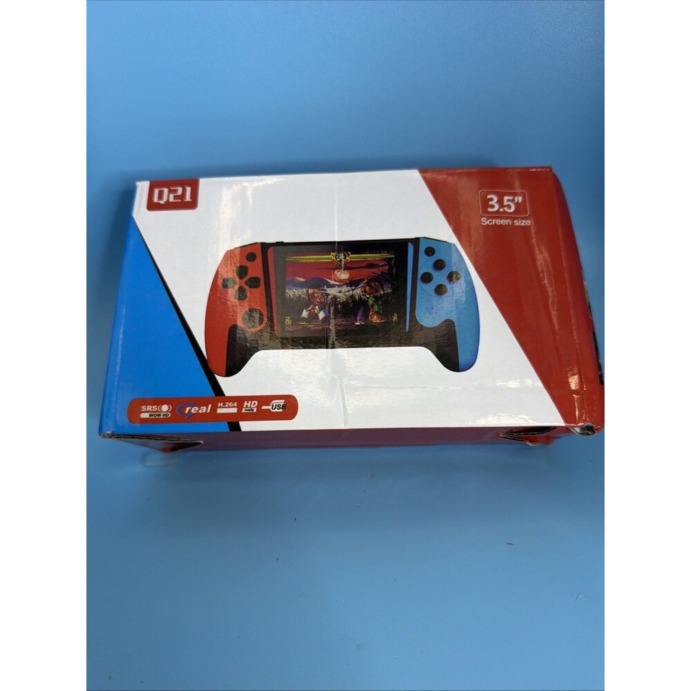 Q21 HD Display Handheld Game Console 3.5" Large Screen USB Red Blue 500 Games
